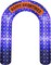 7.5' Gemmy Airblown Inflatable Halloween Purple Arch w/ Happy Hauntings Banner Yard Decoration 551816